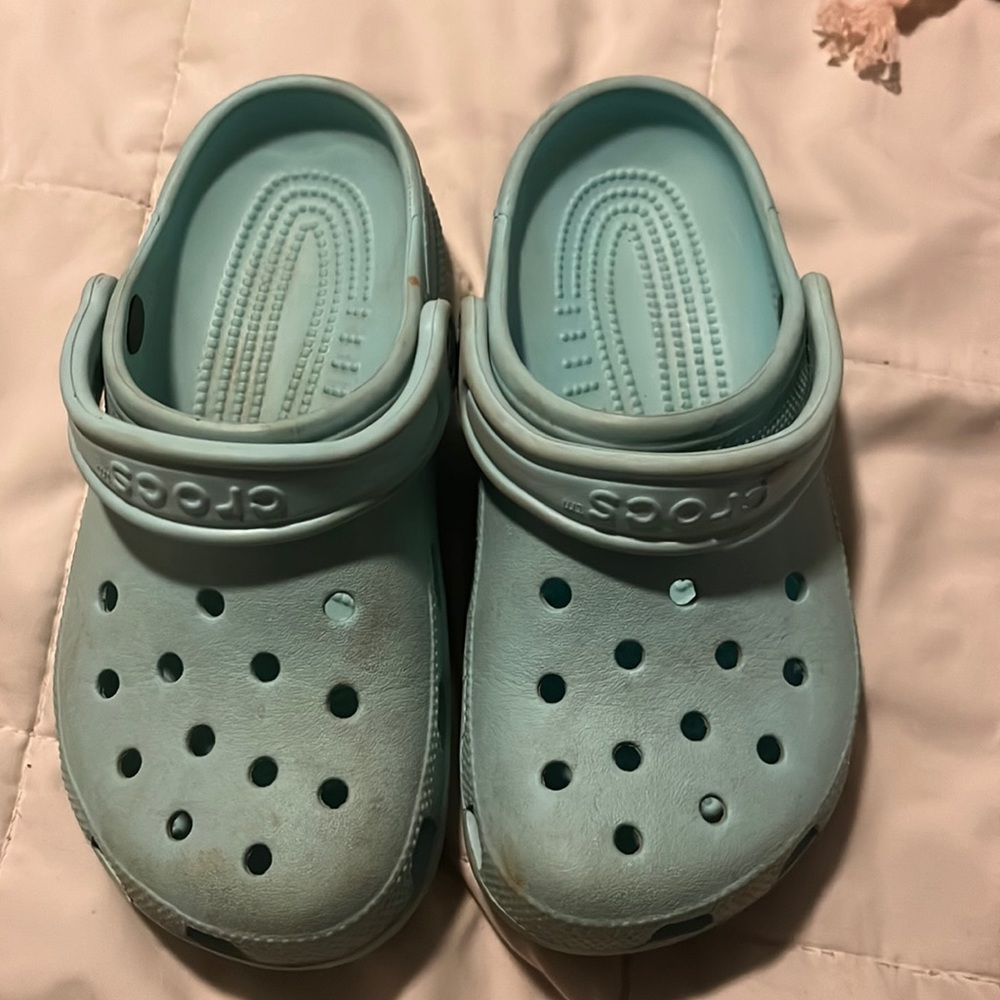 Teal Crocs